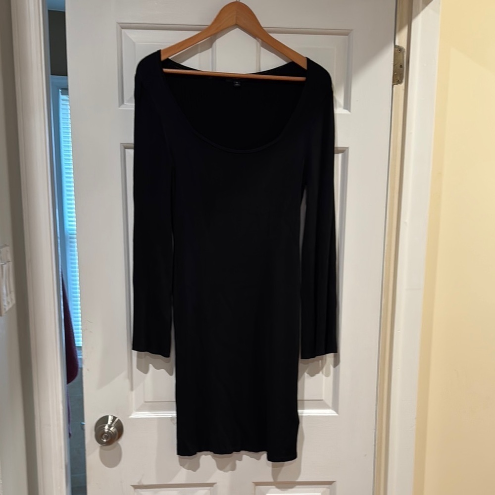 J.Crew Black Long Sleeve Sweater Dress